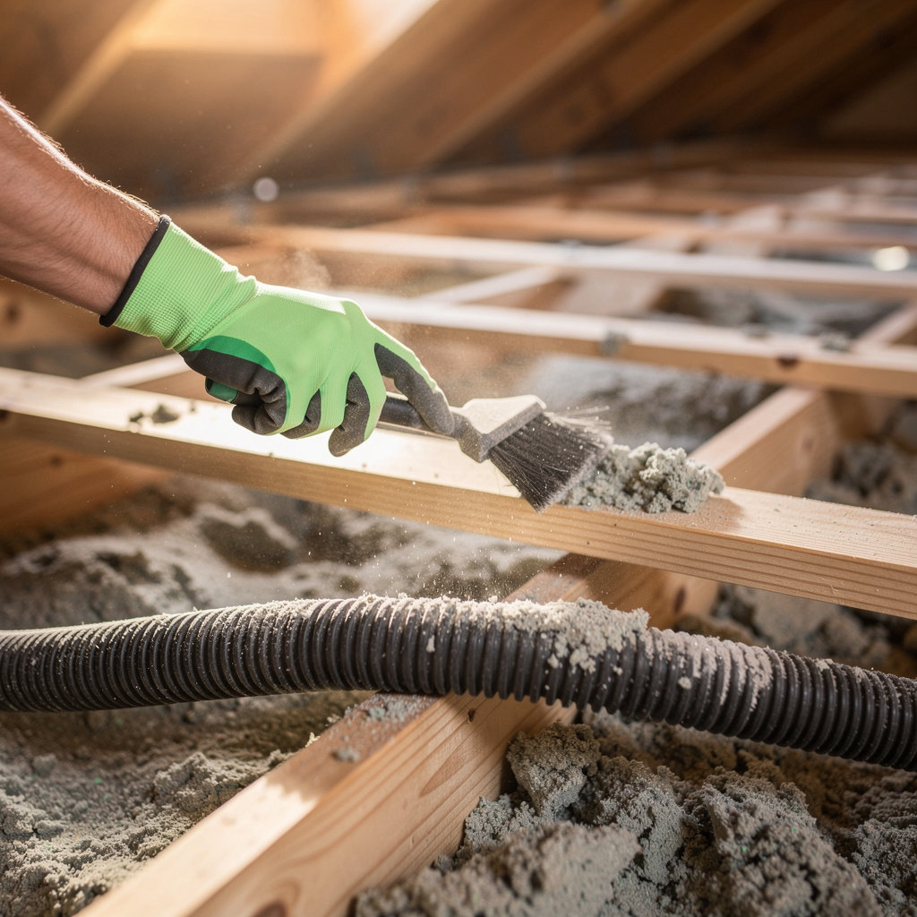 Green Solution Landscaping professional attic cleaning and sanitization service in San Diego